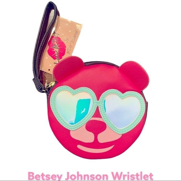 Betsey Johnson Wristlet with cute face - Picture 1 of 4